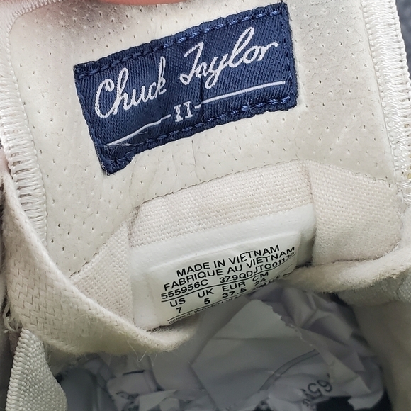 Converse Chuck II Craft Leather Low Top Women 7 Shoes 555956C Sneakers - Picture 9 of 14